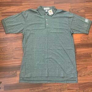 Clark & Gregory Fine Golfwear NWT Men’s Large Short Sleeve Polo Green SFC Logo